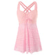 Elegant Lace Halter Swim Dress for Women