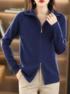 Samantha | Elegant Zip-Up Knit Cardigan