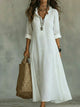 Flowy Floral Embroidered Maxi Dress for Women