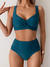 Nicole | Flattering Twist-Front High-Waist Bikini