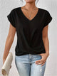 Elegant Twist-Front V-Neck Top for Women