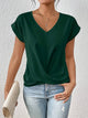 Elegant Twist-Front V-Neck Top for Women