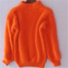 Amanda | Elegant Fuzzy Mock-Neck Sweater