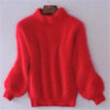 Amanda | Elegant Fuzzy Mock-Neck Sweater