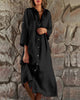 Flowy Linen Maxi Dress for Women