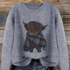 Nicole | Elegant Cow Knit Sweater