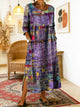 Boho Patchwork Cotton Maxi Dress for Women
