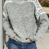Kimberly | Elegant Contrast-Trim Mock-Neck Sweater