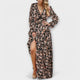 Feminine Floral Chiffon Maxi Dress for Women