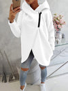 Amber | Elegant Cowl-Neck Zip-Up Hoodie