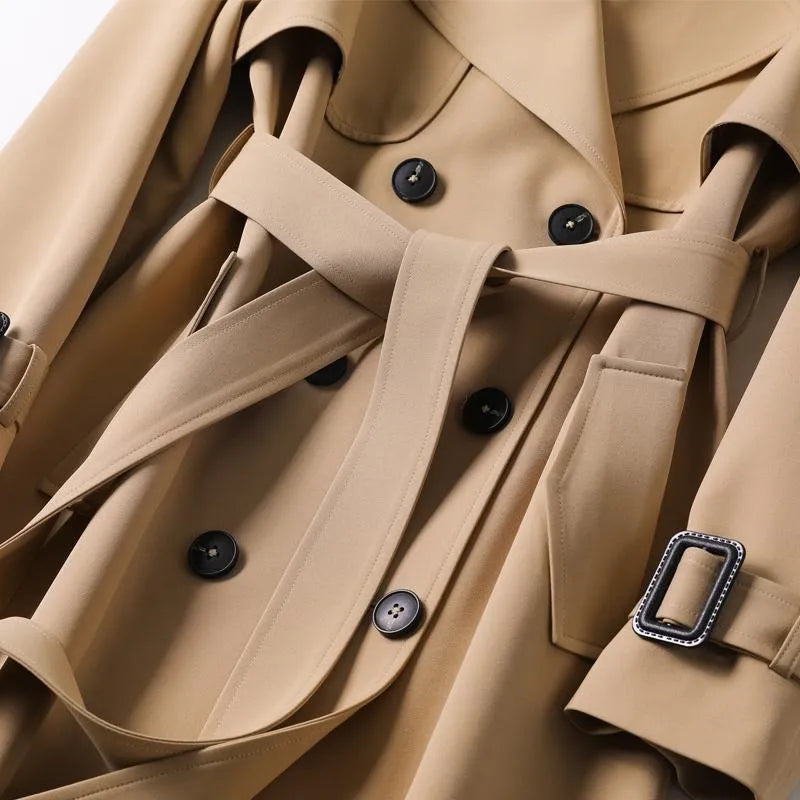 Amanda | Elegant Belted Trench Coat - Picela