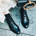 Amanda | Elegant Leather Lace-Up Boots - Picela