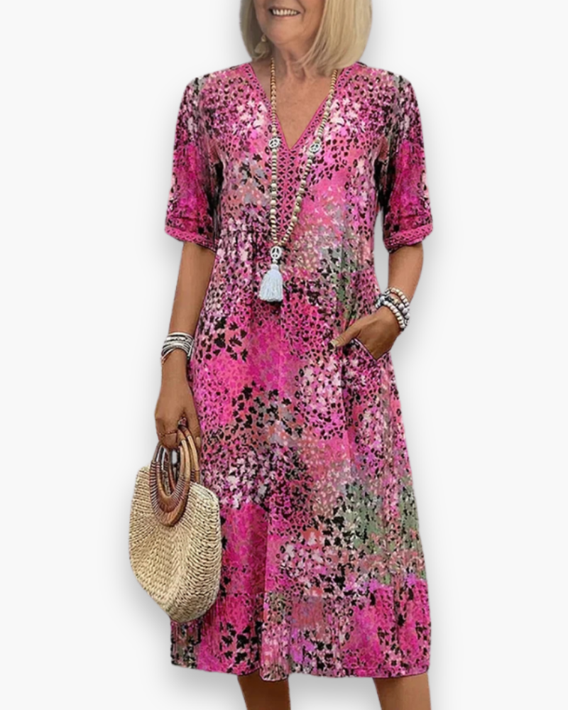 Amanda | Feminine Crochet Midi Dress - Picela