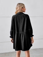 Amanda | Stylish Denim Button-Front Dress - Picela