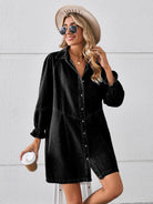 Amanda | Stylish Denim Button-Front Dress - Picela