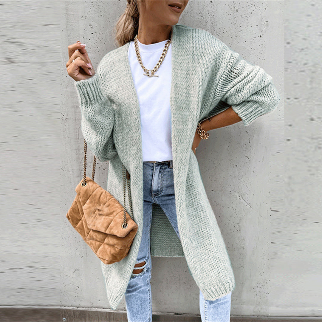 Amber | Elegant Longline Knit Cardigan - Picela
