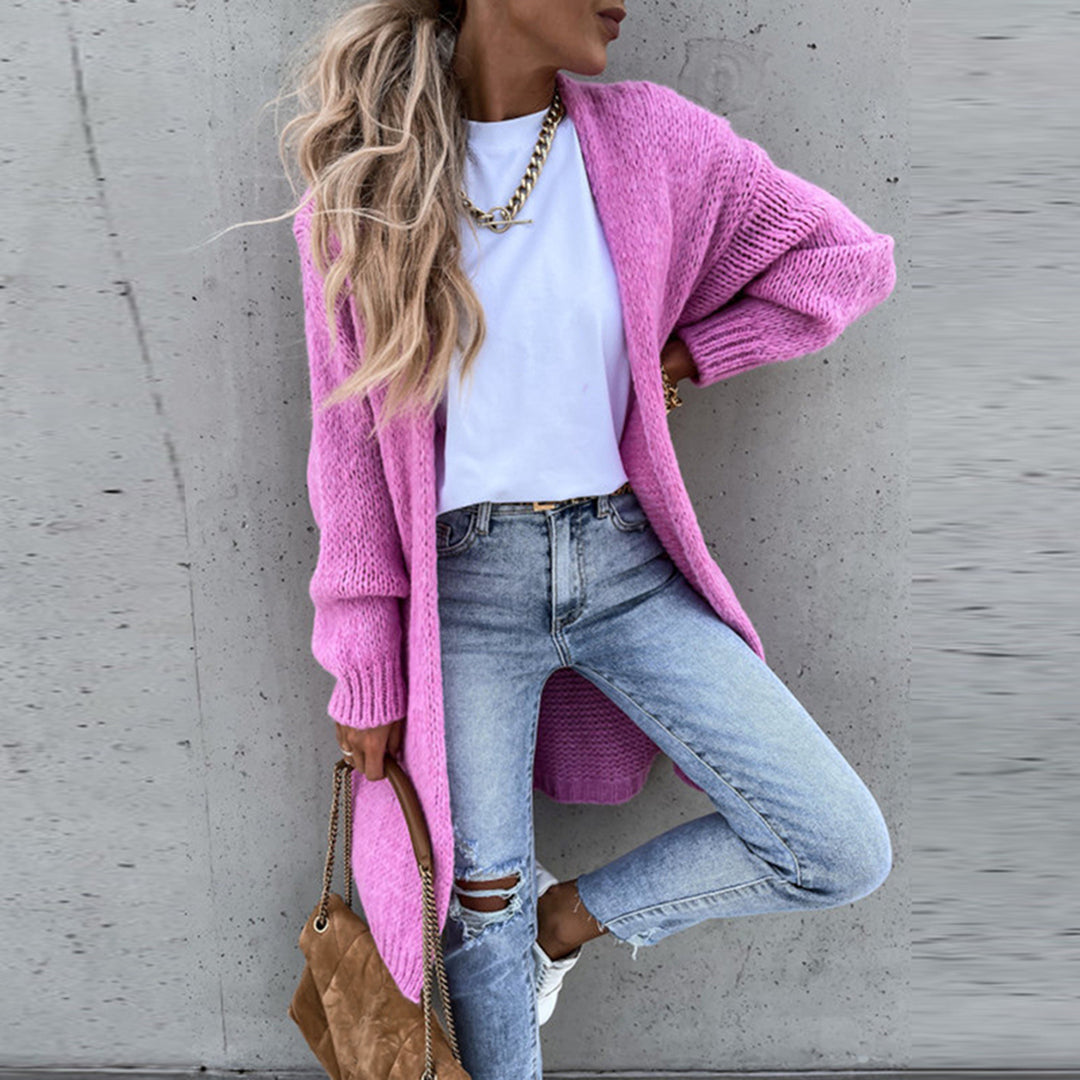 Amber | Elegant Longline Knit Cardigan - Picela
