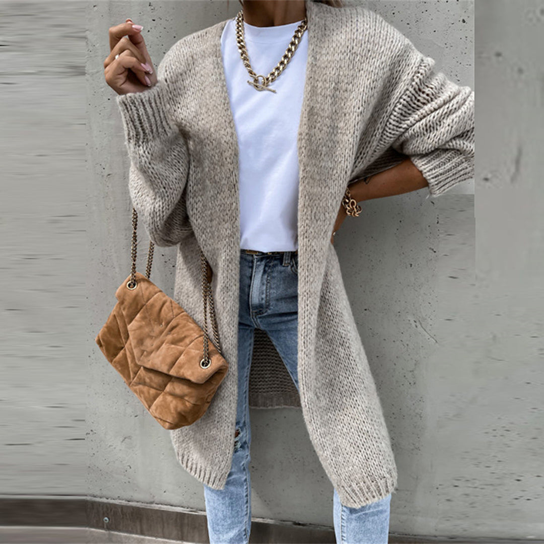 Amber | Elegant Longline Knit Cardigan - Picela