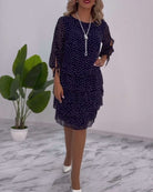 Amber | Elegant Tiered Midi Dress - Picela
