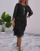 Amber | Elegant Tiered Midi Dress - Picela