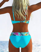 Amber | Feminine Floral Contrast Bikini - Picela