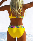 Amber | Feminine Floral Contrast Bikini - Picela