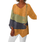 Amber | Stylish Colorblock Asymmetric Top - Picela