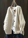 Angela | Cozy Cable-Knit Chunky Cardigan - Picela