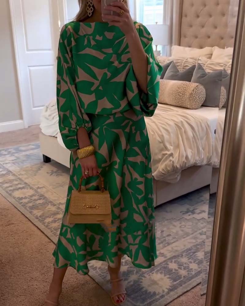 Angela | Elegant Floral Midi Set - Picela
