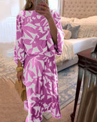 Angela | Elegant Floral Midi Set - Picela