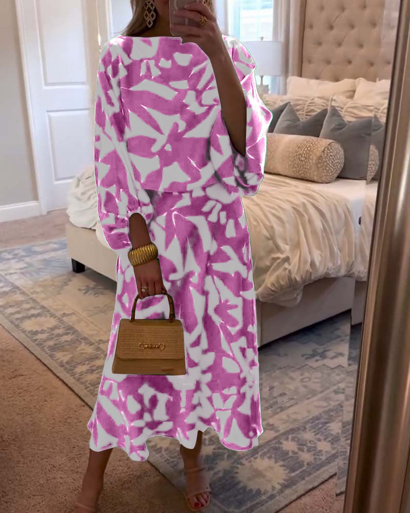 Angela | Elegant Floral Midi Set - Picela