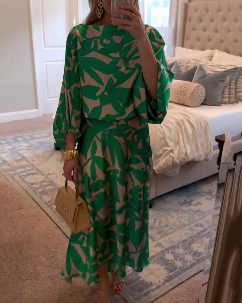 Angela | Elegant Floral Midi Set - Picela