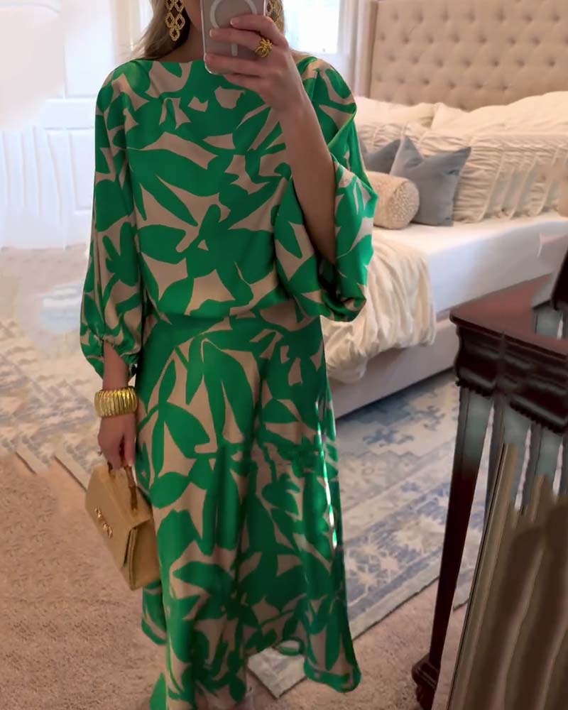 Angela | Elegant Floral Midi Set - Picela