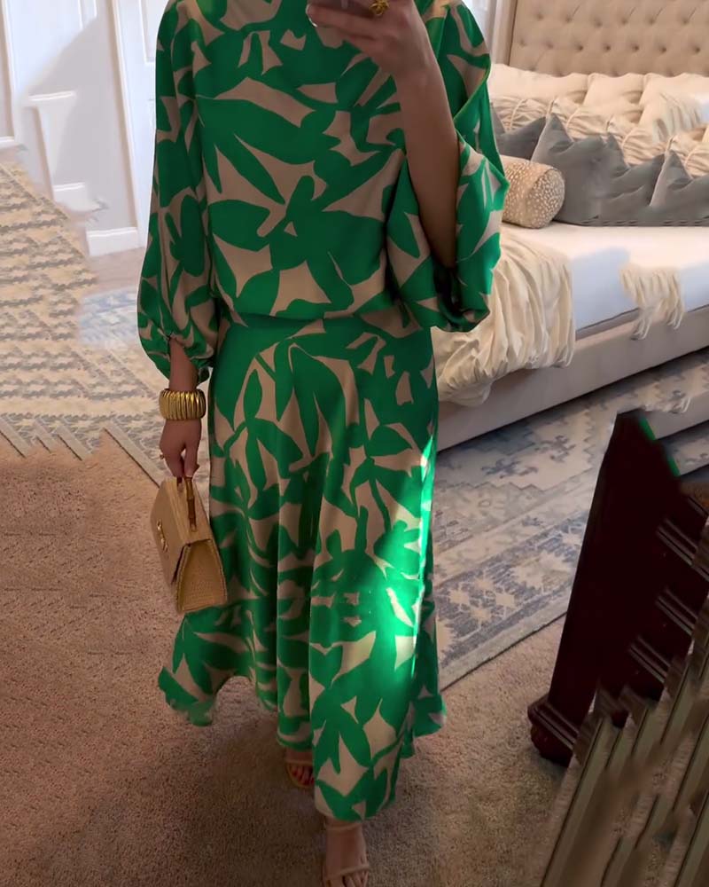 Angela | Elegant Floral Midi Set - Picela