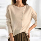 Ashley | Elegant Asymmetric Knit Cardigan - Picela
