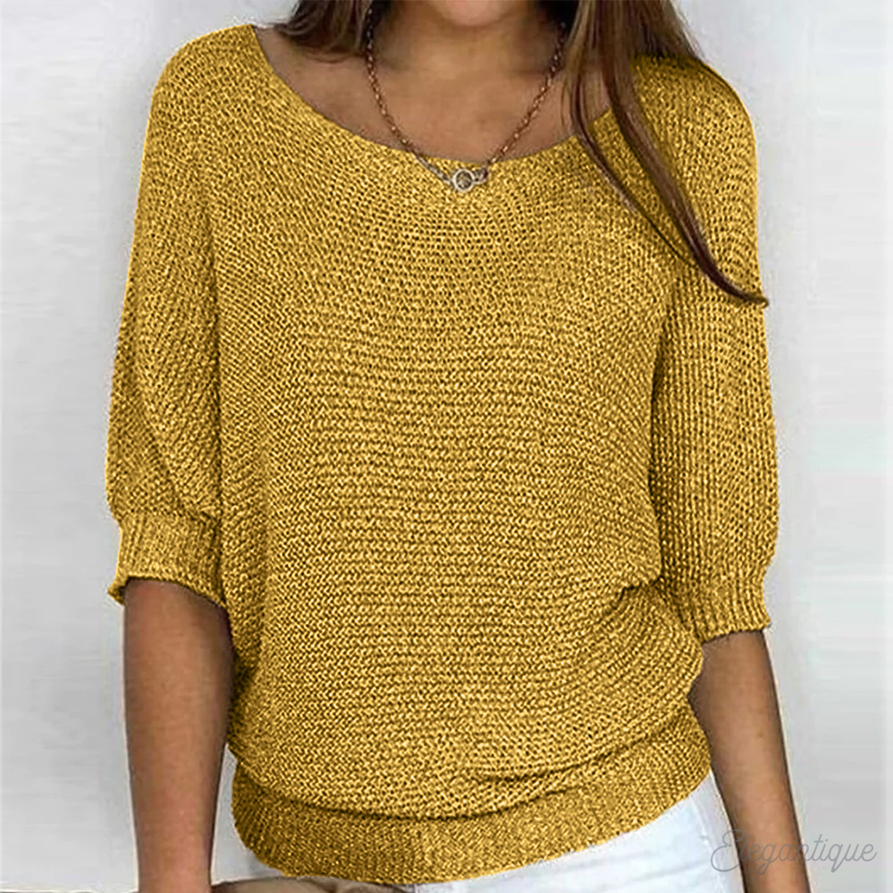 Ashley | Elegant Knit Batwing Sweater - Picela
