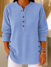 Ashley | Elegant Ribbed Henley Top - Picela
