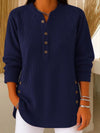 Ashley | Elegant Ribbed Henley Top - Picela