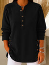 Ashley | Elegant Ribbed Henley Top - Picela