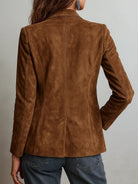 Ashley | Elegant Suede Tailored Blazer - Picela