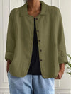 Elizabeth | Elegant Linen Button-Down Jacket