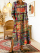 Boho Patchwork Cotton Maxi Dress for Women