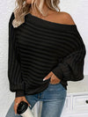 Sylvia | Flattering Off-Shoulder Ribbed Sweater