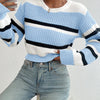 Rachel | Stylish Colorblock Striped Sweater
