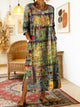 Boho Patchwork Cotton Maxi Dress for Women