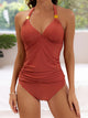 Flattering Halter Tummy Control Swimsuit for Women