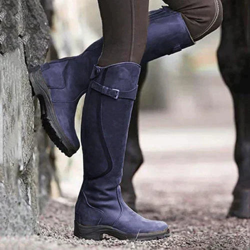 Brittany | Classic Leather Knee-High Boots - Picela
