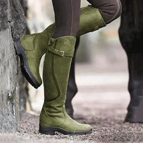 Brittany | Classic Leather Knee-High Boots - Picela