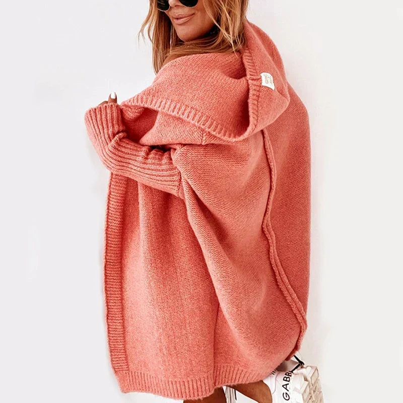 Brittany | Cozy Hooded Oversized Cardigan - Picela