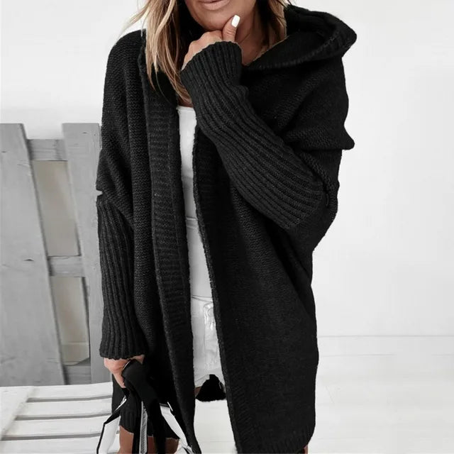 Brittany | Cozy Hooded Oversized Cardigan - Picela